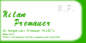 milan premauer business card